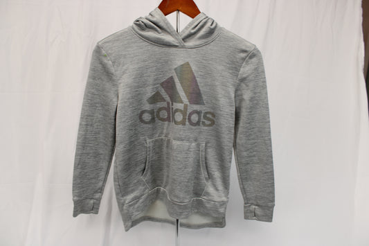 Adidas polyester moisture wicking hooded sweatshirt, Youth M