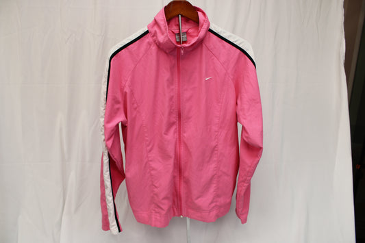 Nike full zip wind breaker nylon jacket, Women's L