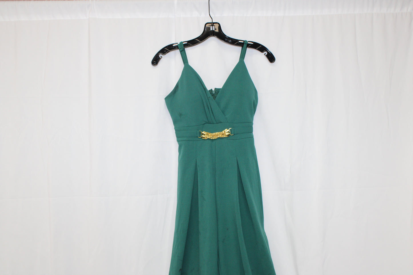 Almost Famous sleeveless pant suit, green, Women's 8