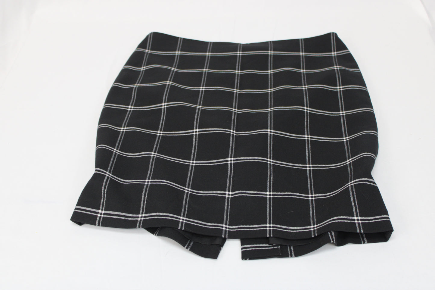 Ann Taylor checkered polyester knee length dress skirt, Women's 8P