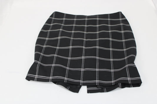 Ann Taylor checkered polyester knee length dress skirt, Women's 8P