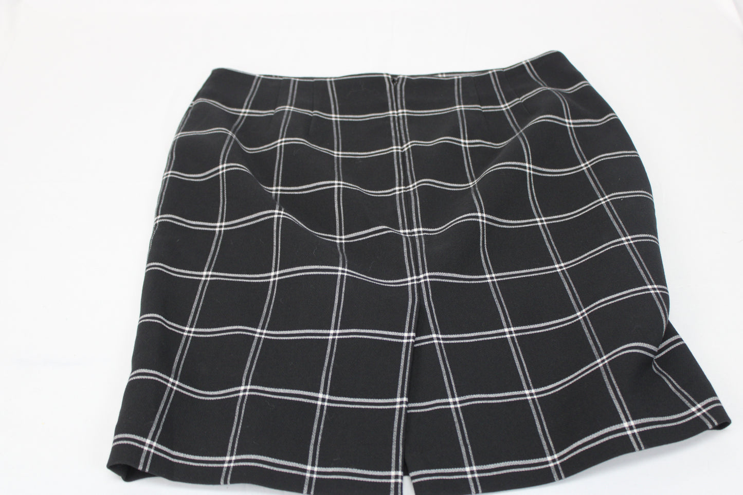 Ann Taylor checkered polyester knee length dress skirt, Women's 8P
