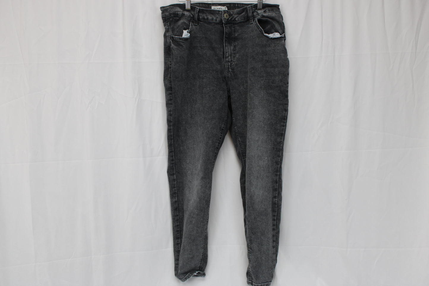 Maurice's straight slim leg jeans, grey, Women's 18