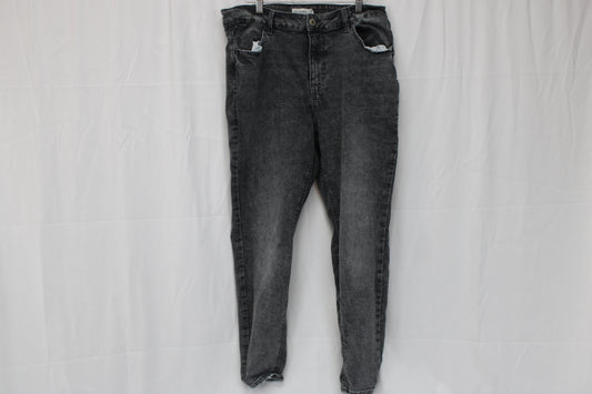 Maurice's straight slim leg jeans, grey, Women's 18