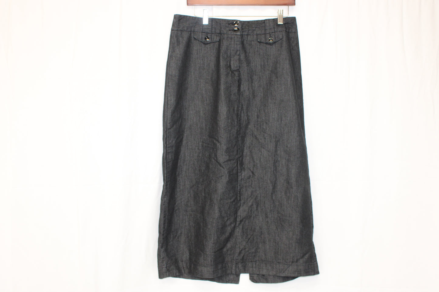 Cato dark wash below the knee denim skirt, Women's 12