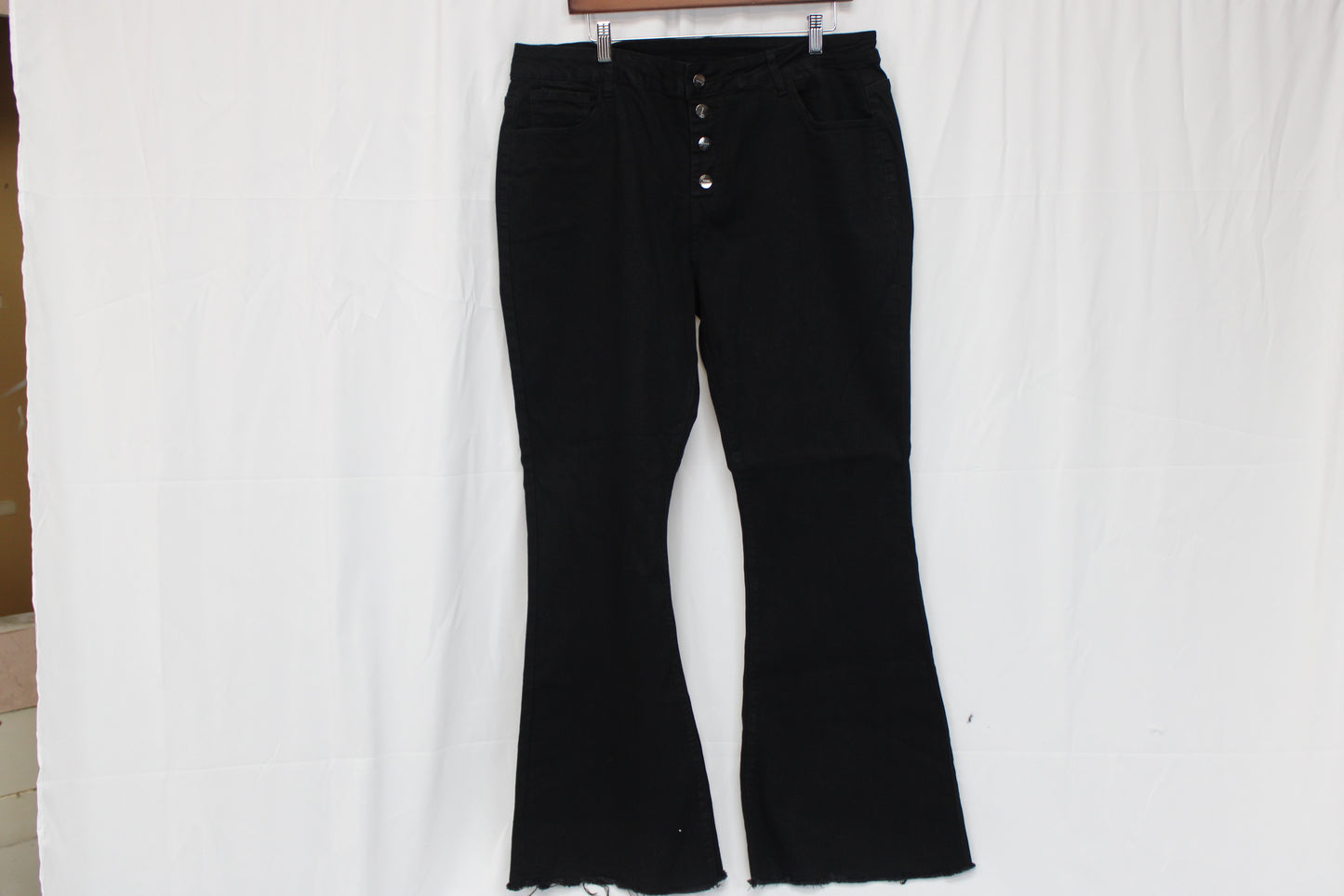 Kunmi button fly flare leg jeans, Women's 18