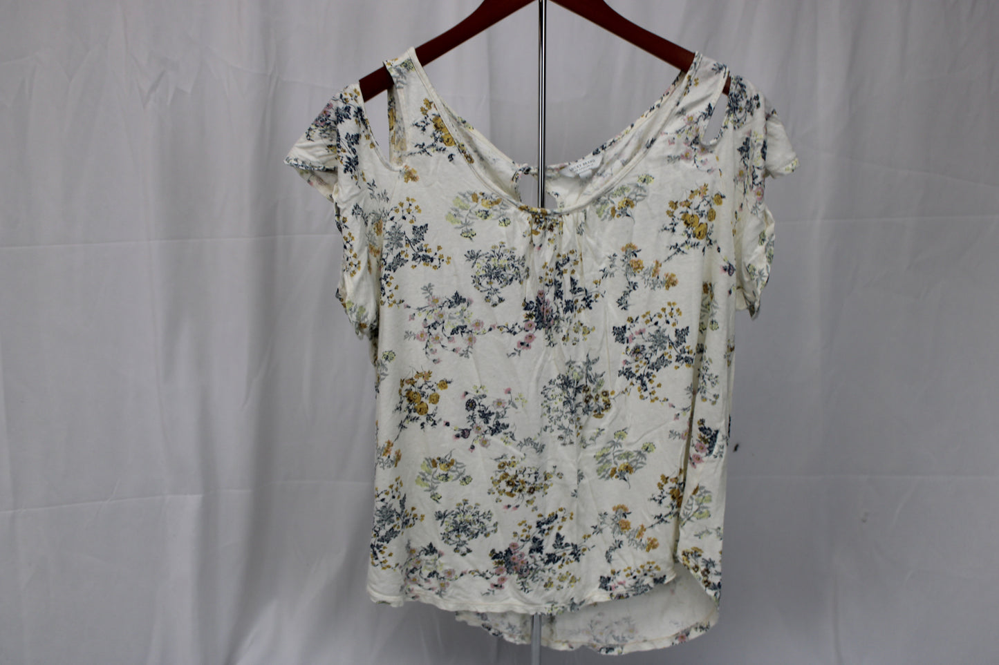 Lucky Brand Women's Floral Off the shoulder Shirt, Size L