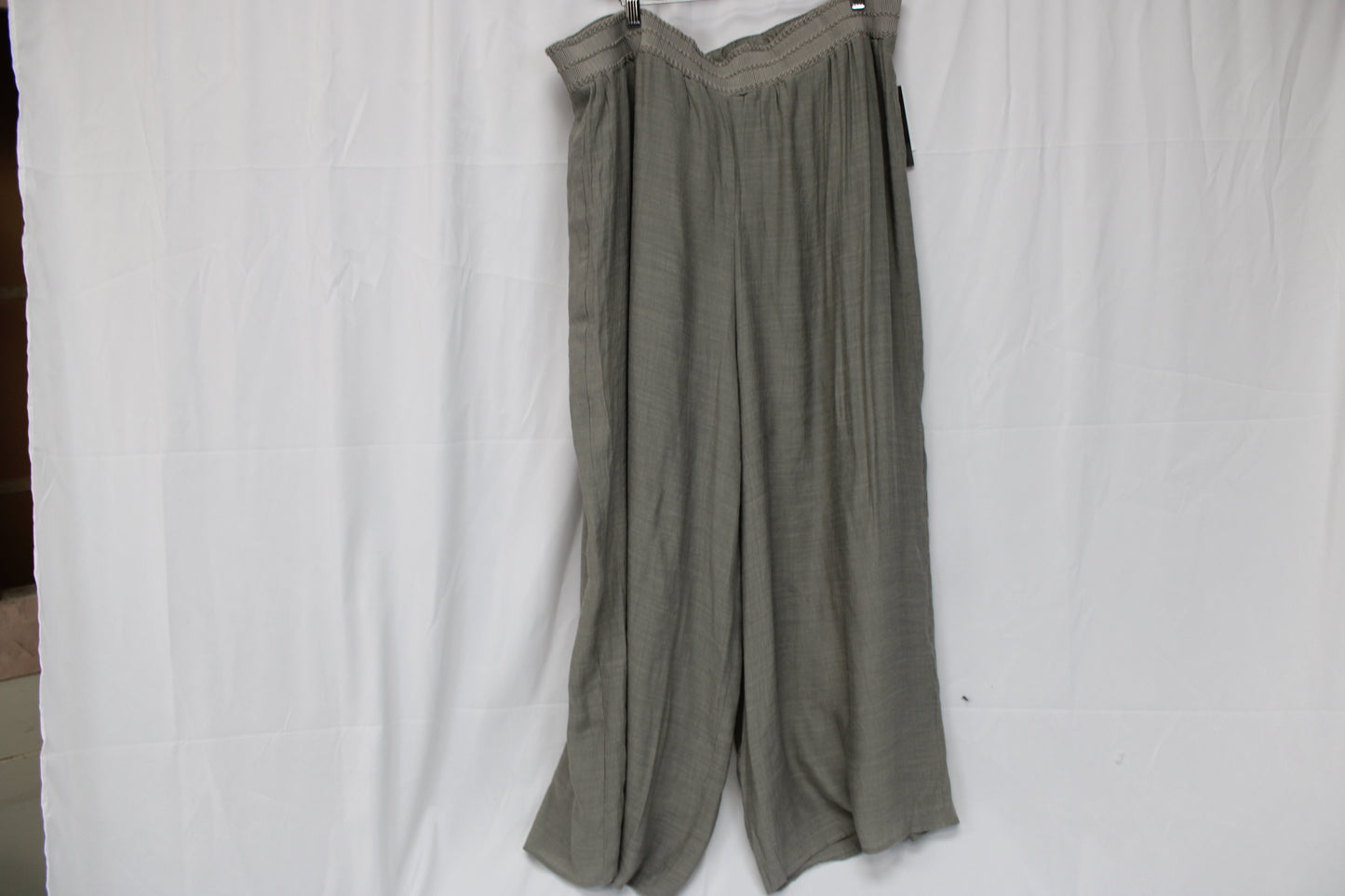 NWT AB Studio Women's Elastic Waist Wide Leg Pants, Size XXL