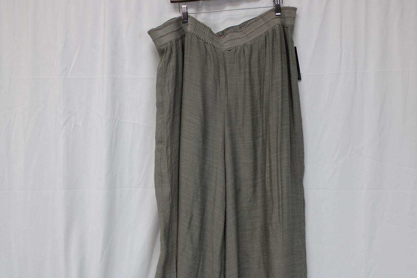 NWT AB Studio Women's Elastic Waist Wide Leg Pants, Size XXL