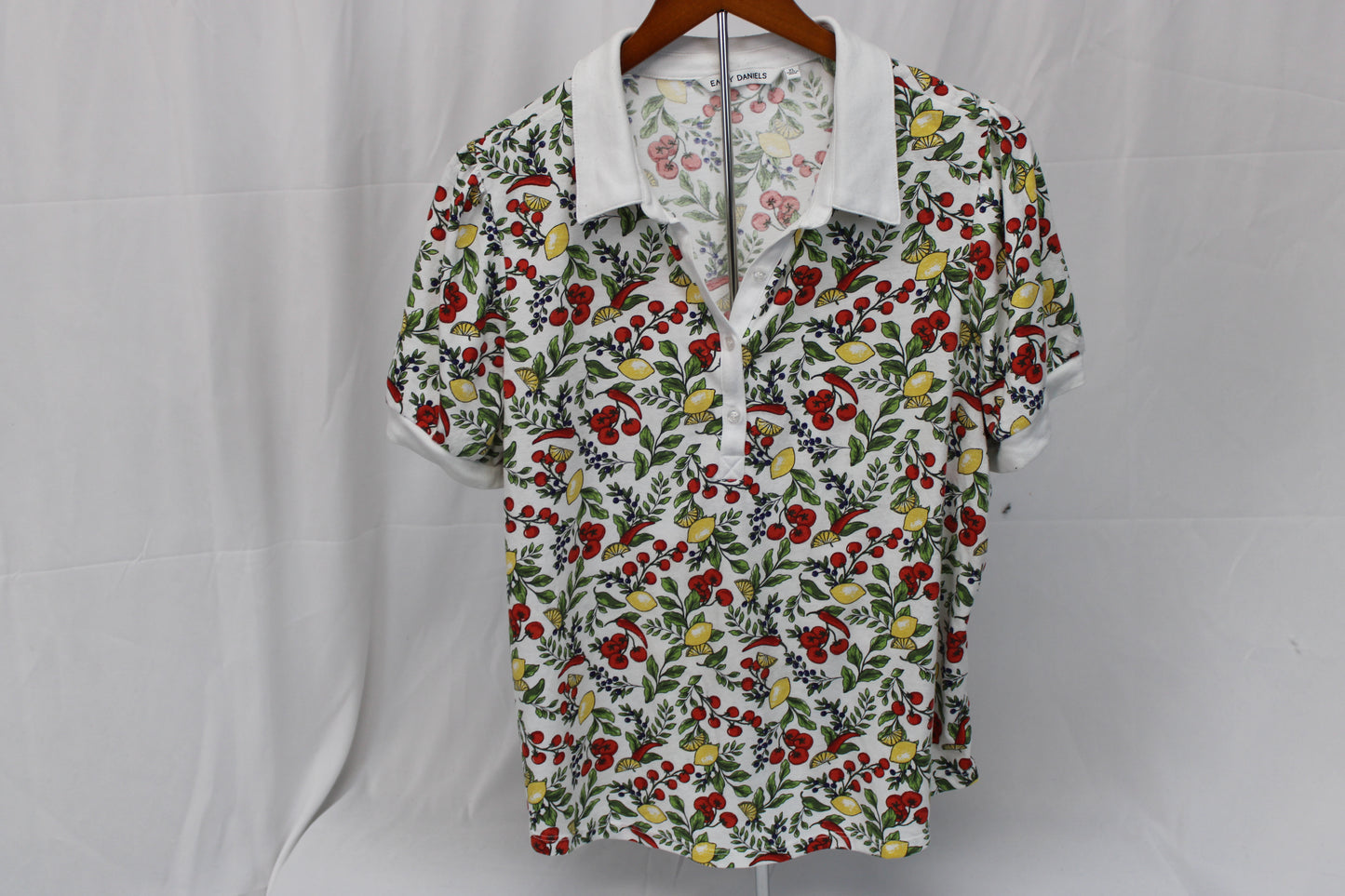 Emily Daniels Women's Collared Shirt, Size XL