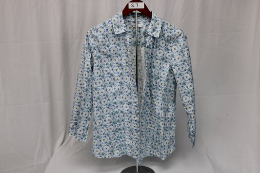 Croft & Barrow long sleeve floral blouse, Women's L