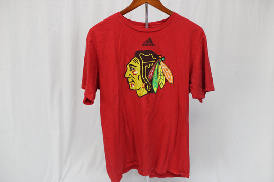 Adidas Chicago Blackhawks logo t-shirt, Men's L