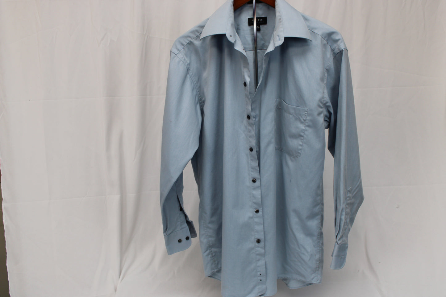 Axcess long sleeve button down dress shirt, blue, 15'' 32-33