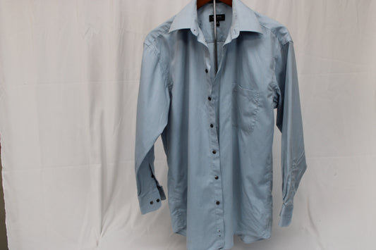 Axcess long sleeve button down dress shirt, blue, 15'' 32-33