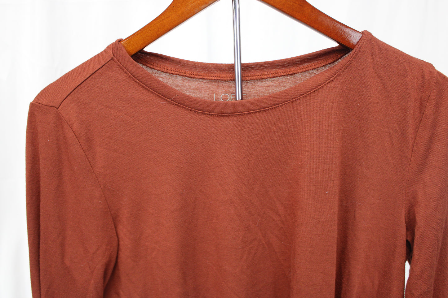Ann Taylor Loft long sleeve crewneck blouse, Women's M