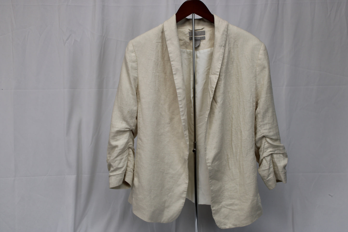 H&M linen blazer, cream, Women's M