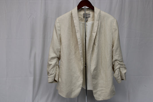 H&M linen blazer, cream, Women's M