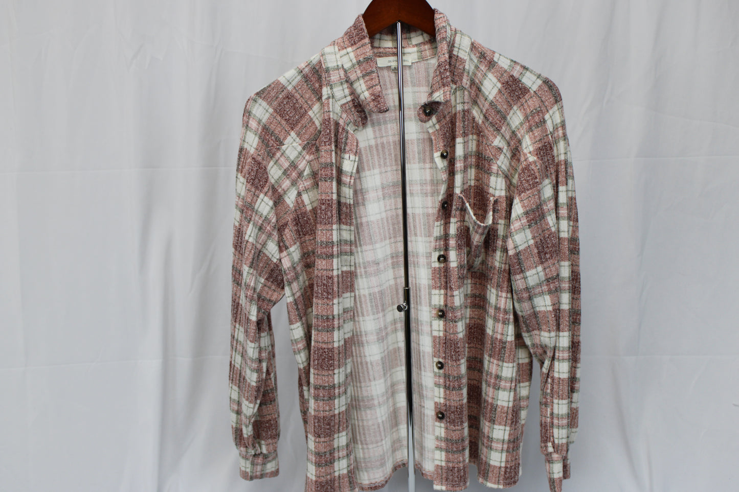 Modish Rebel flannel button down blouse, Women's S