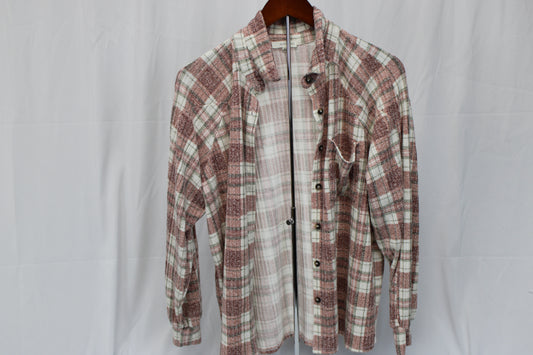 Modish Rebel flannel button down blouse, Women's S