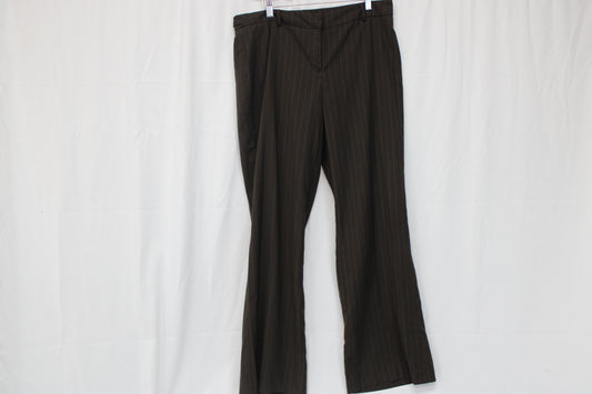 New York & Co straight leg pinstripe polyester trouser pants, Women's 12
