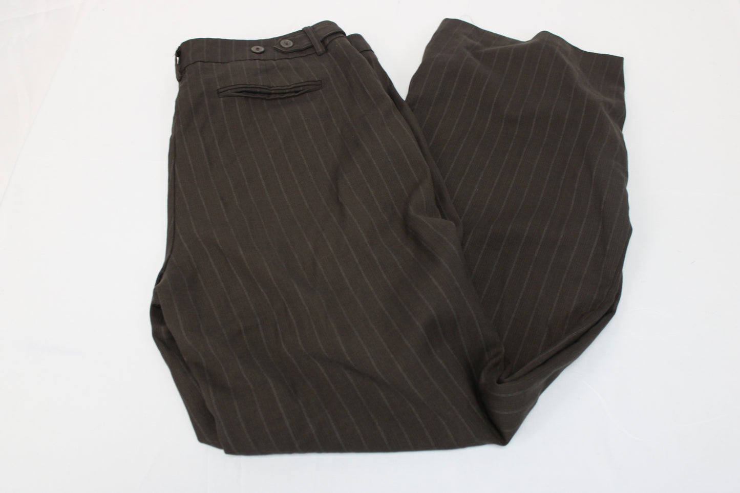 New York & Co straight leg pinstripe polyester trouser pants, Women's 12