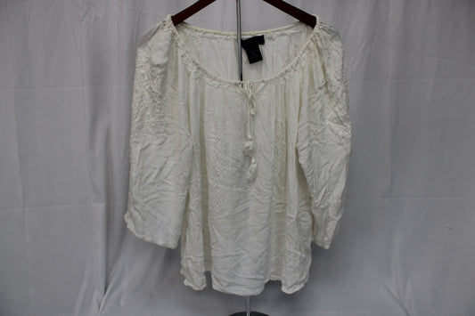 Bohemian Cafe off the shoulder loose fitting blouse, Women's XL