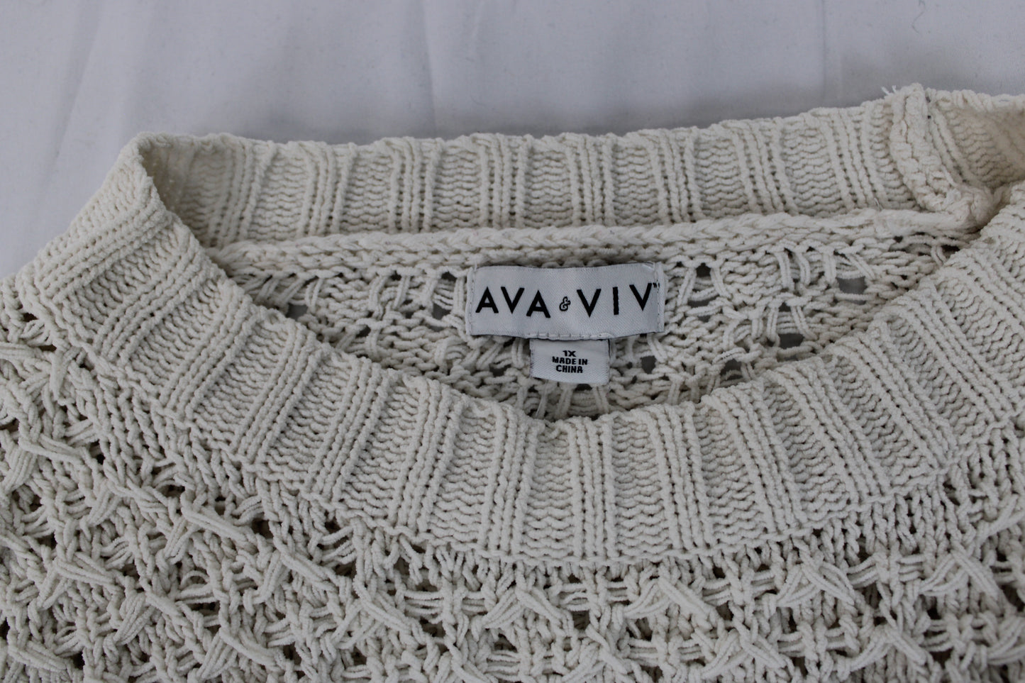 Ava & Viv heavy spun woven sweater, Women's XL