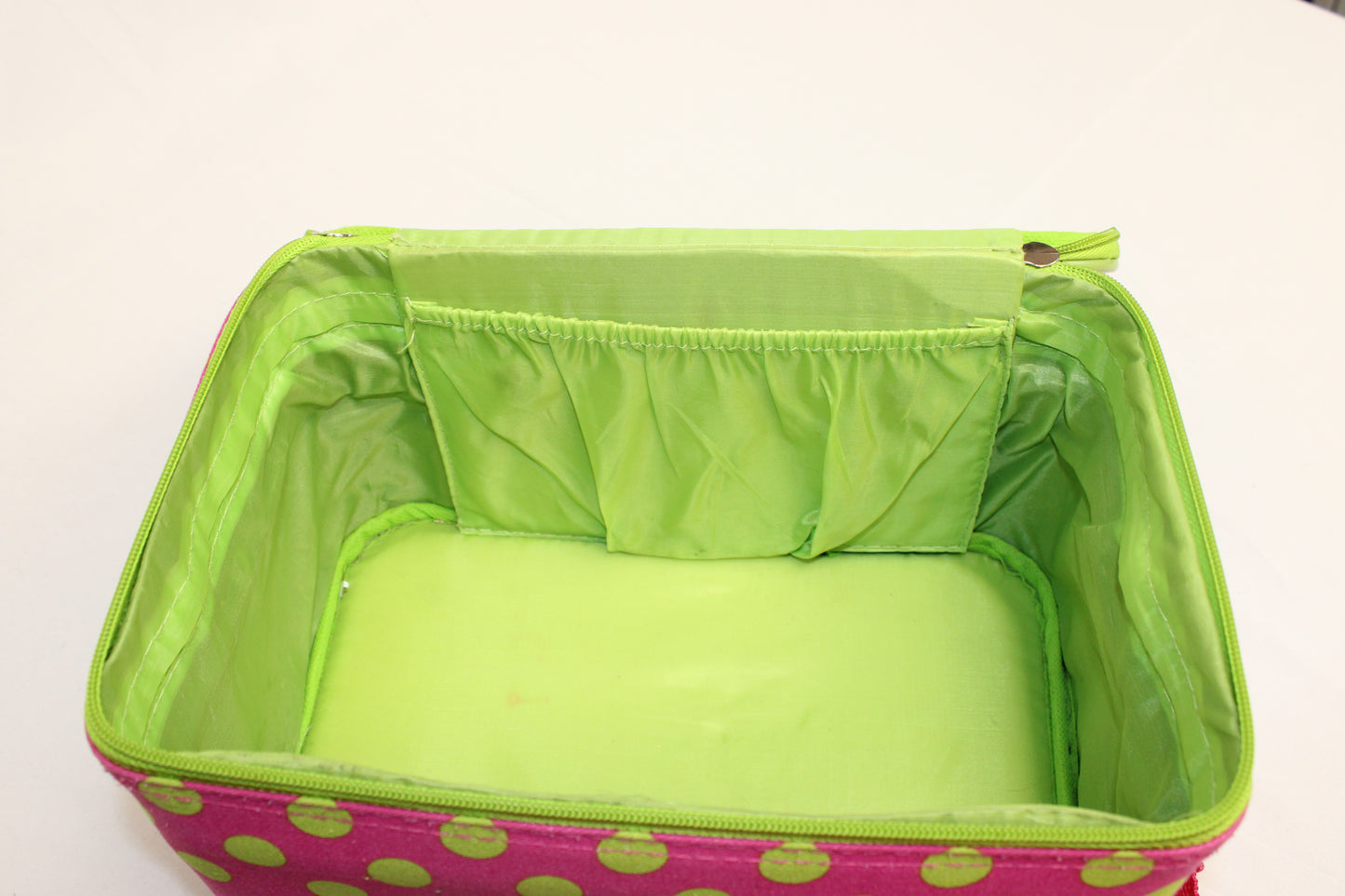 Green and Pink Polka Dot Case with strap