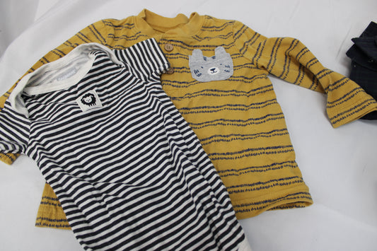 2 pack of infant clothing items, onesie and long sleeve shirt, Size 3-6M