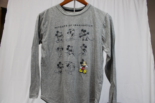 90 years of Imagination Mickey Mouse Long Sleeved Tshirt, Size L