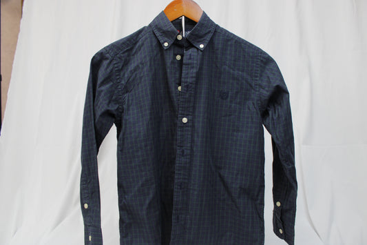 Chaps Long Sleeved Button Up Plaid Boys Shirt, Size M