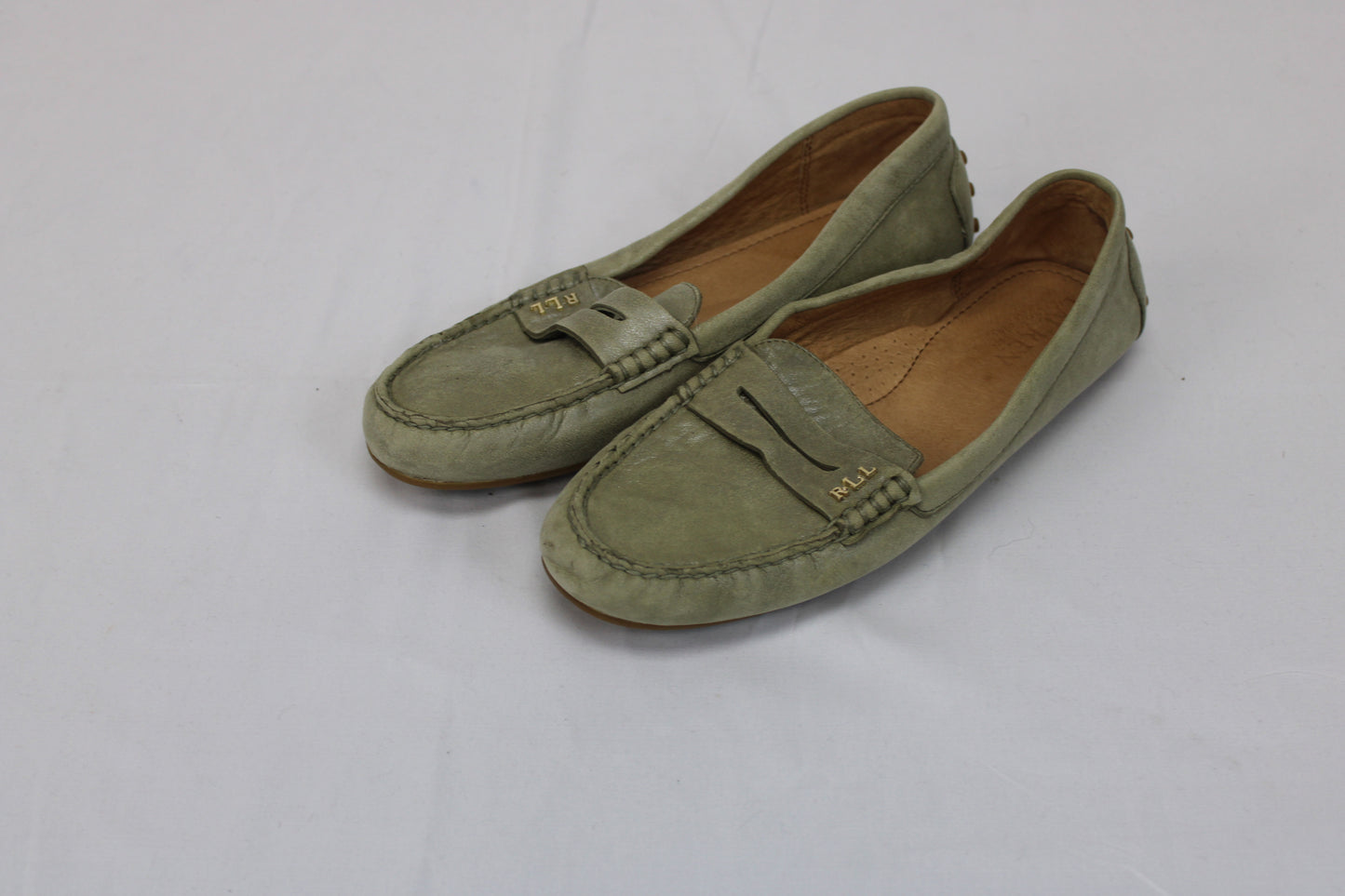 Ralph Lauren suede penny loafer, like new, Women's 8.5