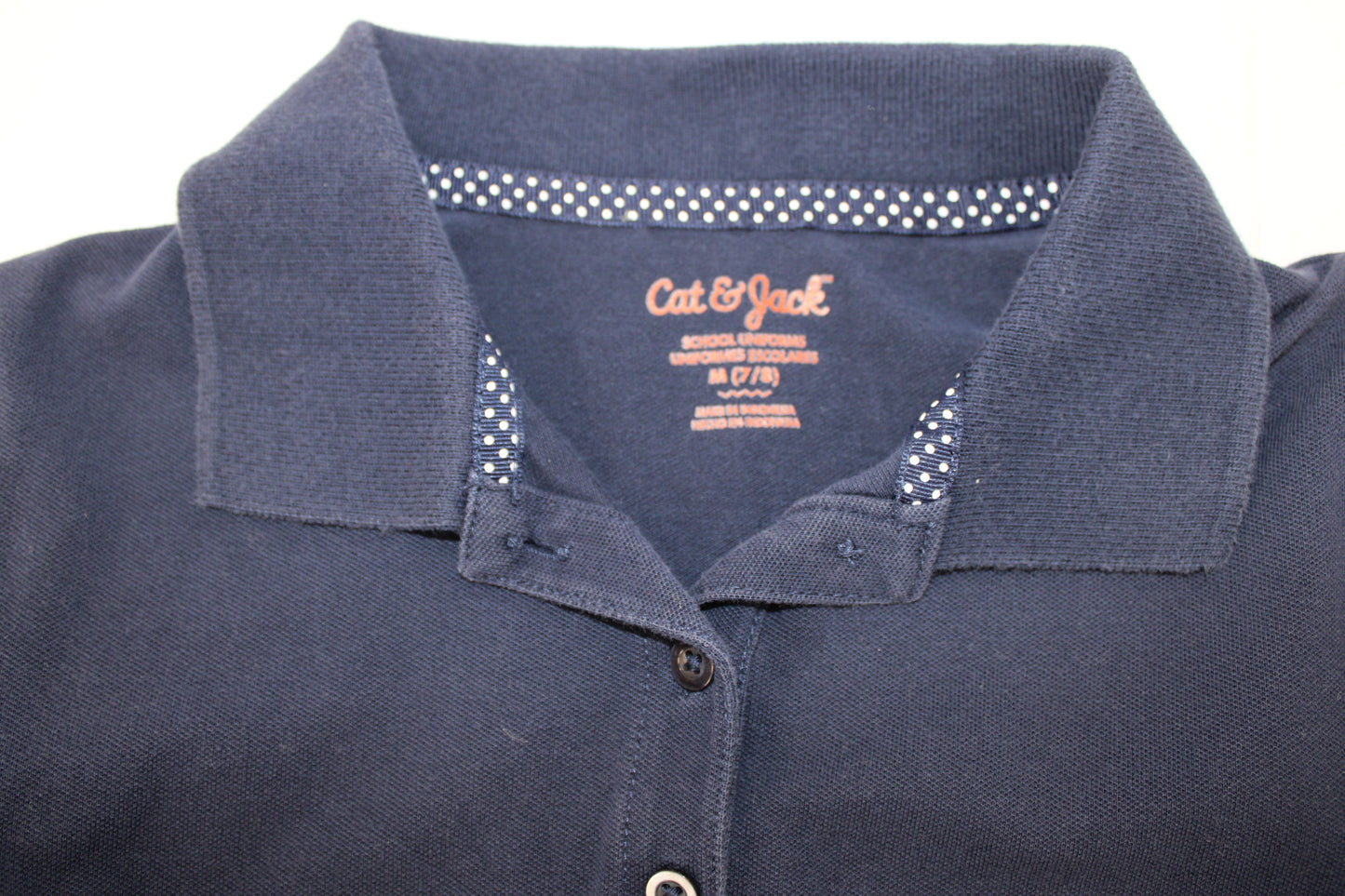 Cat & Jack cotton school uniform polo, Girl's 7/8