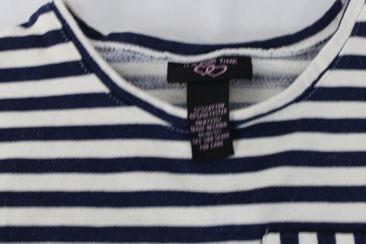 It's Our Time heavy woven striped shirt, Girl's 10/12