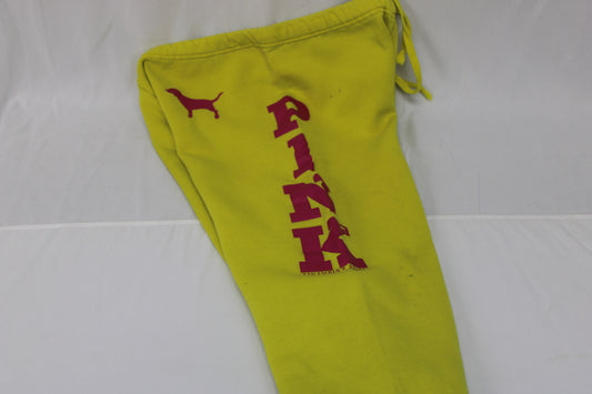 PINK fleece lined drawstring sweatpants, Women's XS
