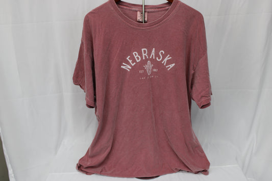Nebraska Est. 1867 heavy cotton graphic t-shirt, Men's XXL