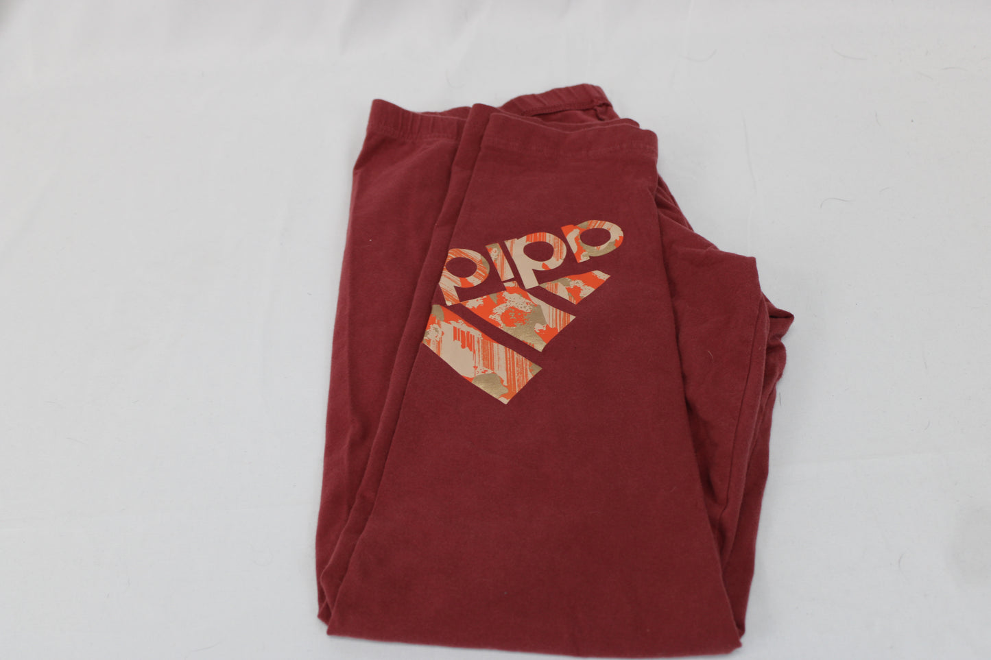 Adidas cotton leggings, dark red, Girl's L