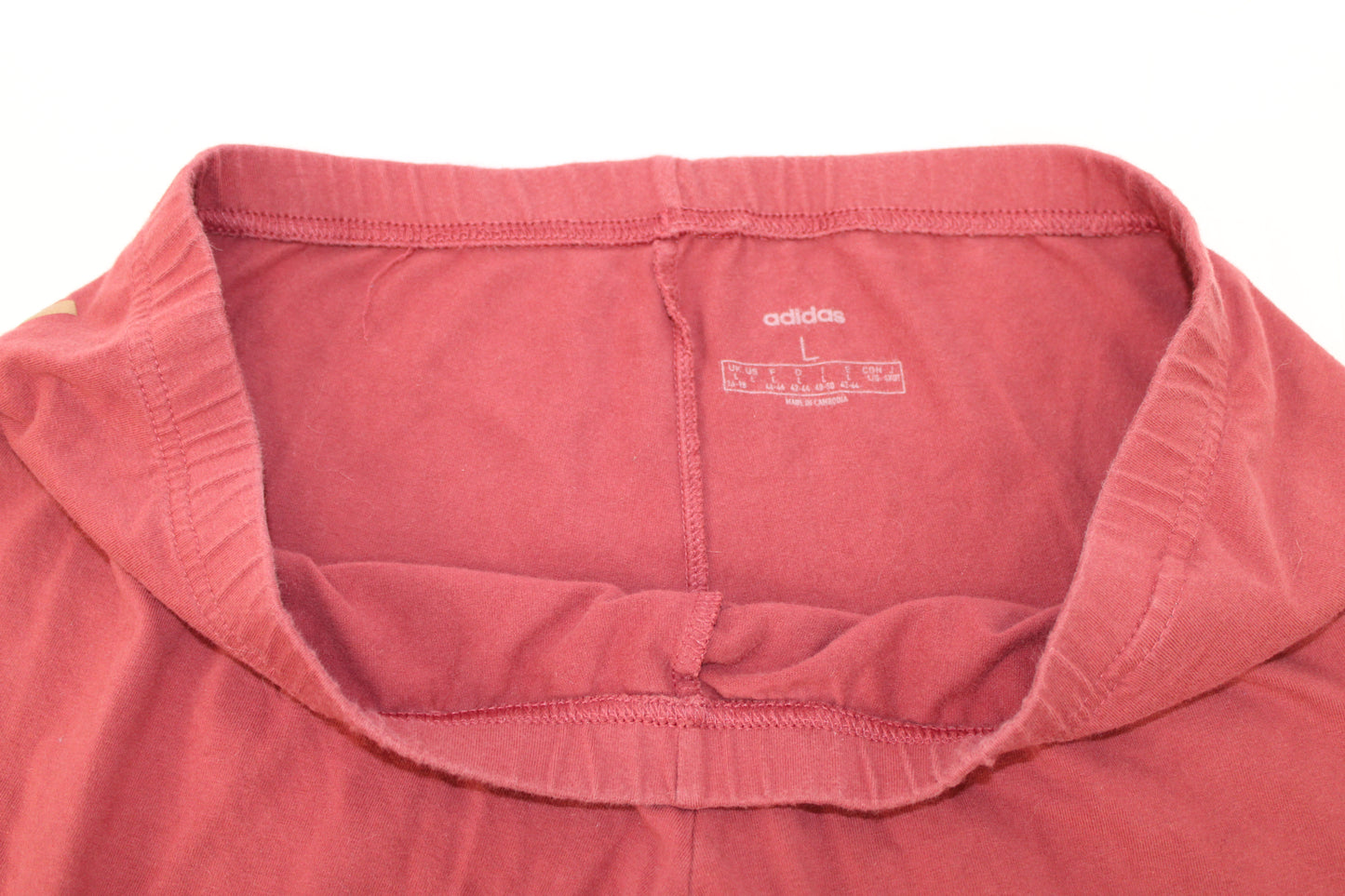 Adidas cotton leggings, dark red, Girl's L