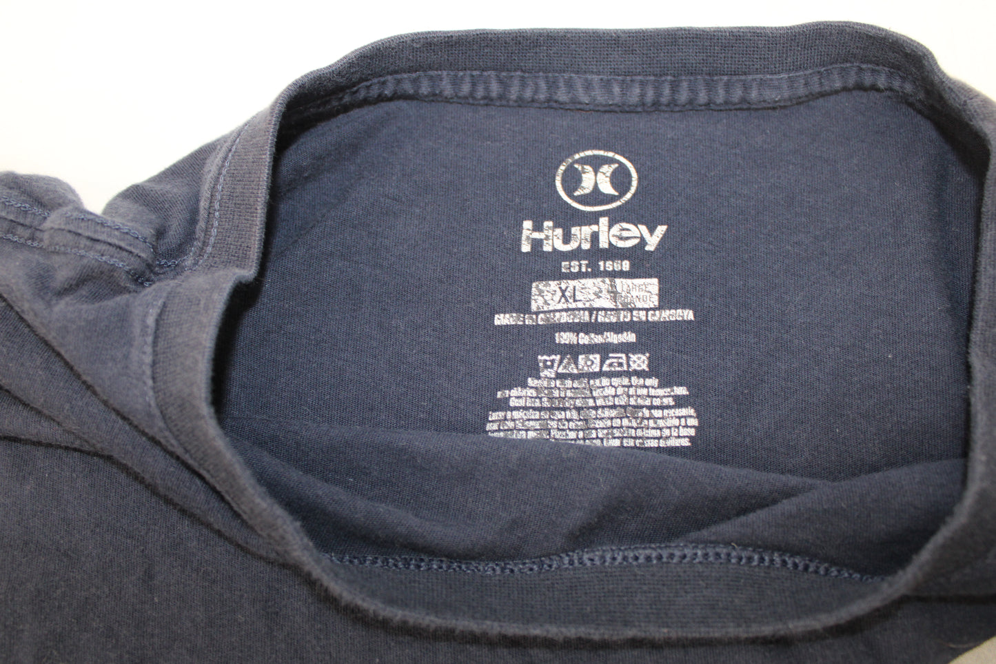 Hurley classic cotton graphic t-shirt, navy, Men's XL