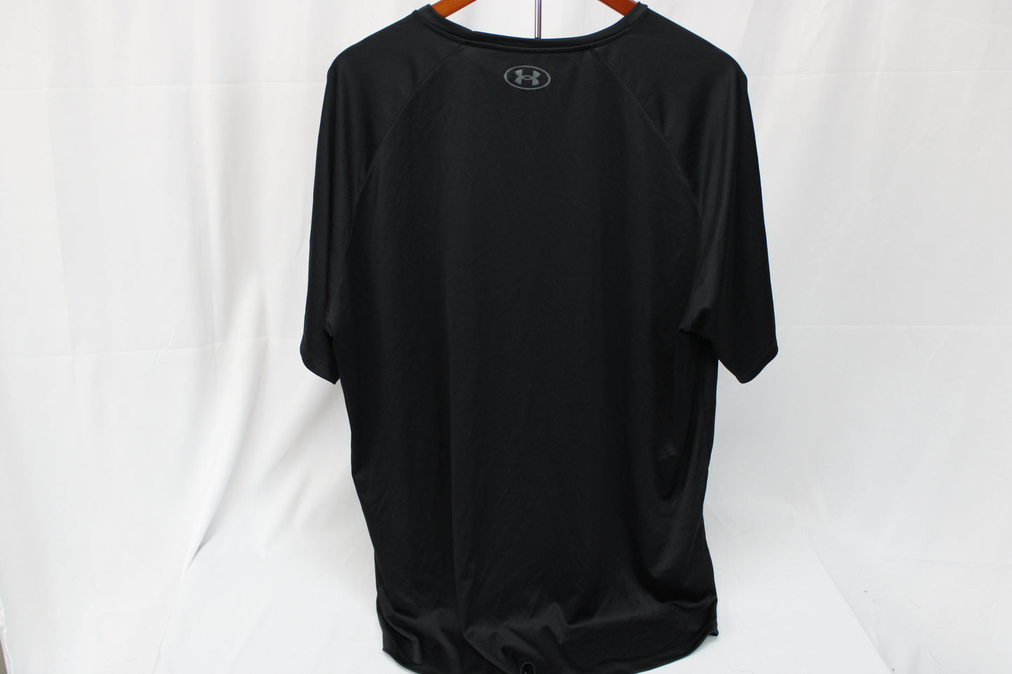 Under Armour loose fit polyester moisture wicking t-shirt, blk, Men's XXL