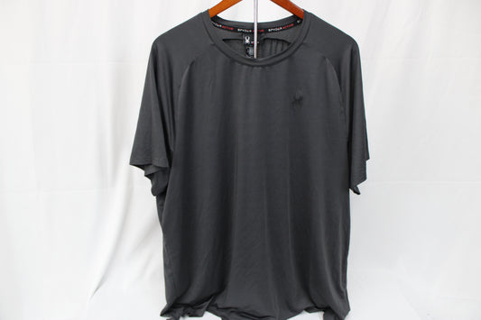 Spyder moisture wicking polyester t-shirt, blk, Men's XXL