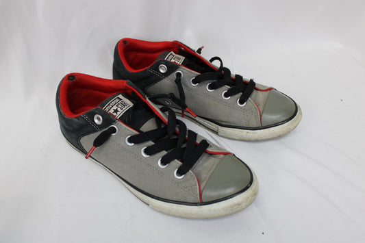 Converse All Star classic low cut sneaker, grey/blk, Youth 6