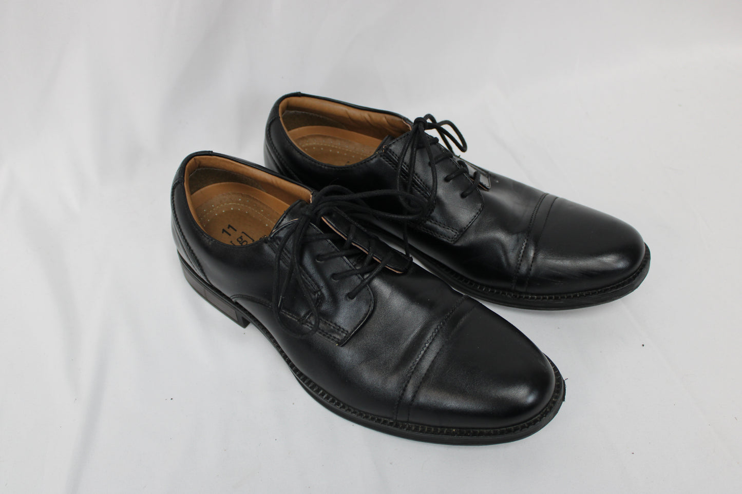 George plain toe synthetic leather dress shoe, Men's 11