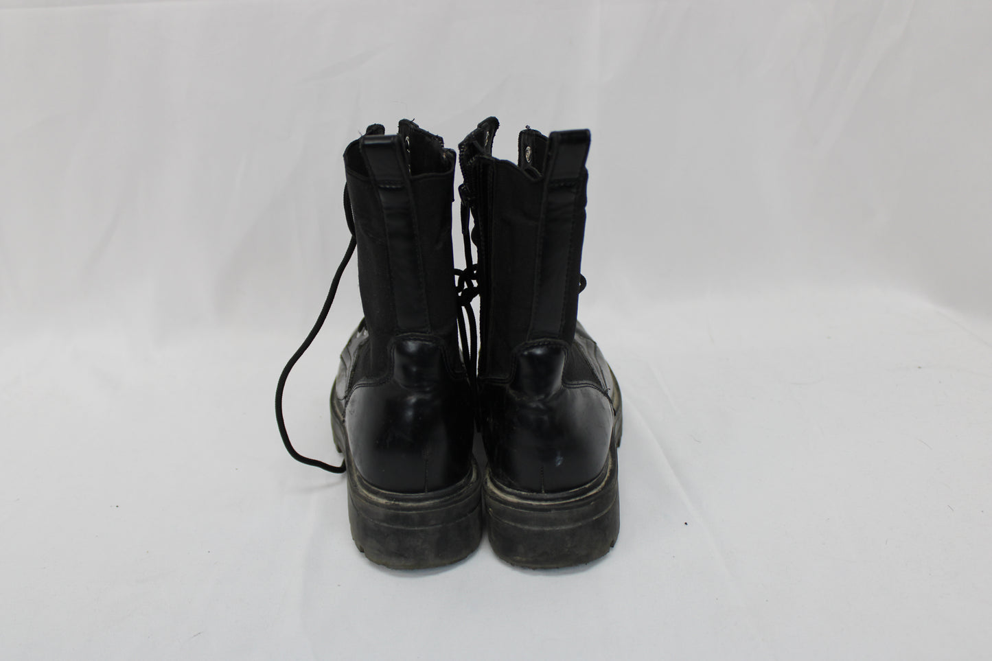 No Boundaries zip enclosure synthetic leather combat boot, blk, Women's 7
