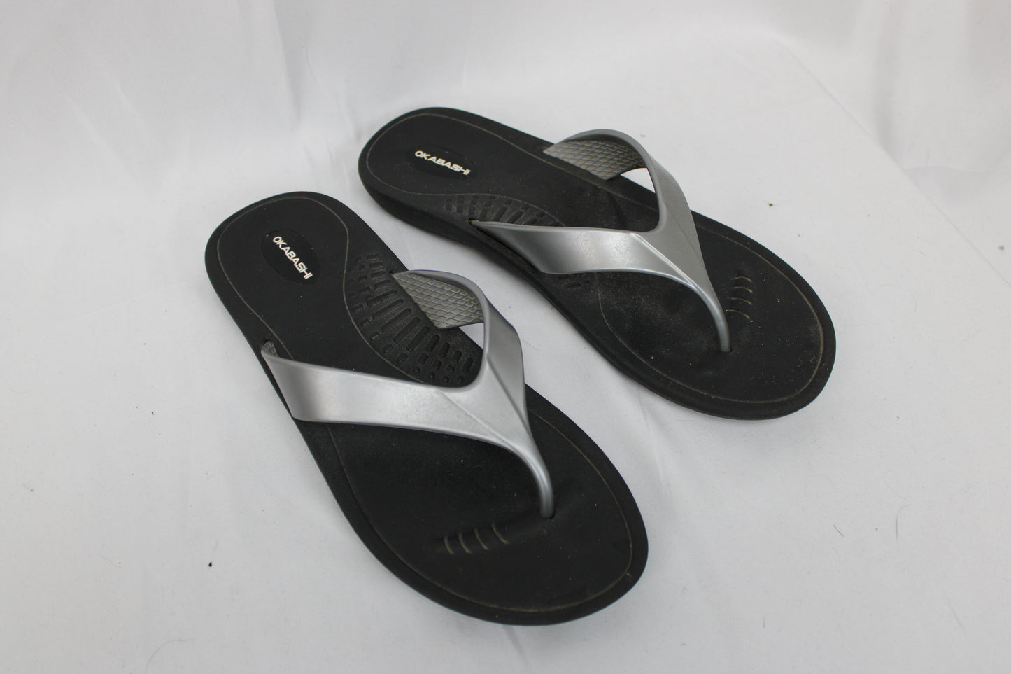 Okabashi orthotic flip flop sandal, silver, Women's 9
