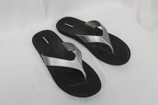 Okabashi orthotic flip flop sandal, silver, Women's 9