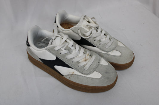 Vilanva suede retro sneaker, grey/white, Women's 7.5