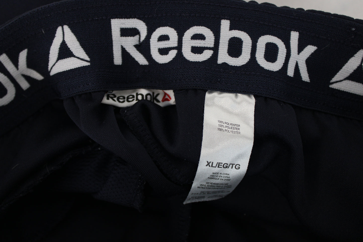 Reebok polyester moisture wicking sweatpants, navy, Men's XL