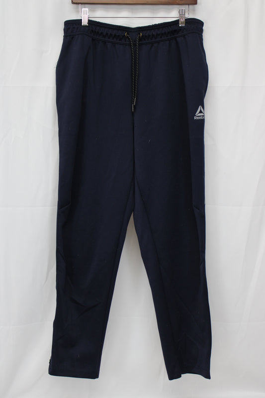 Reebok polyester moisture wicking sweatpants, navy, Men's XL