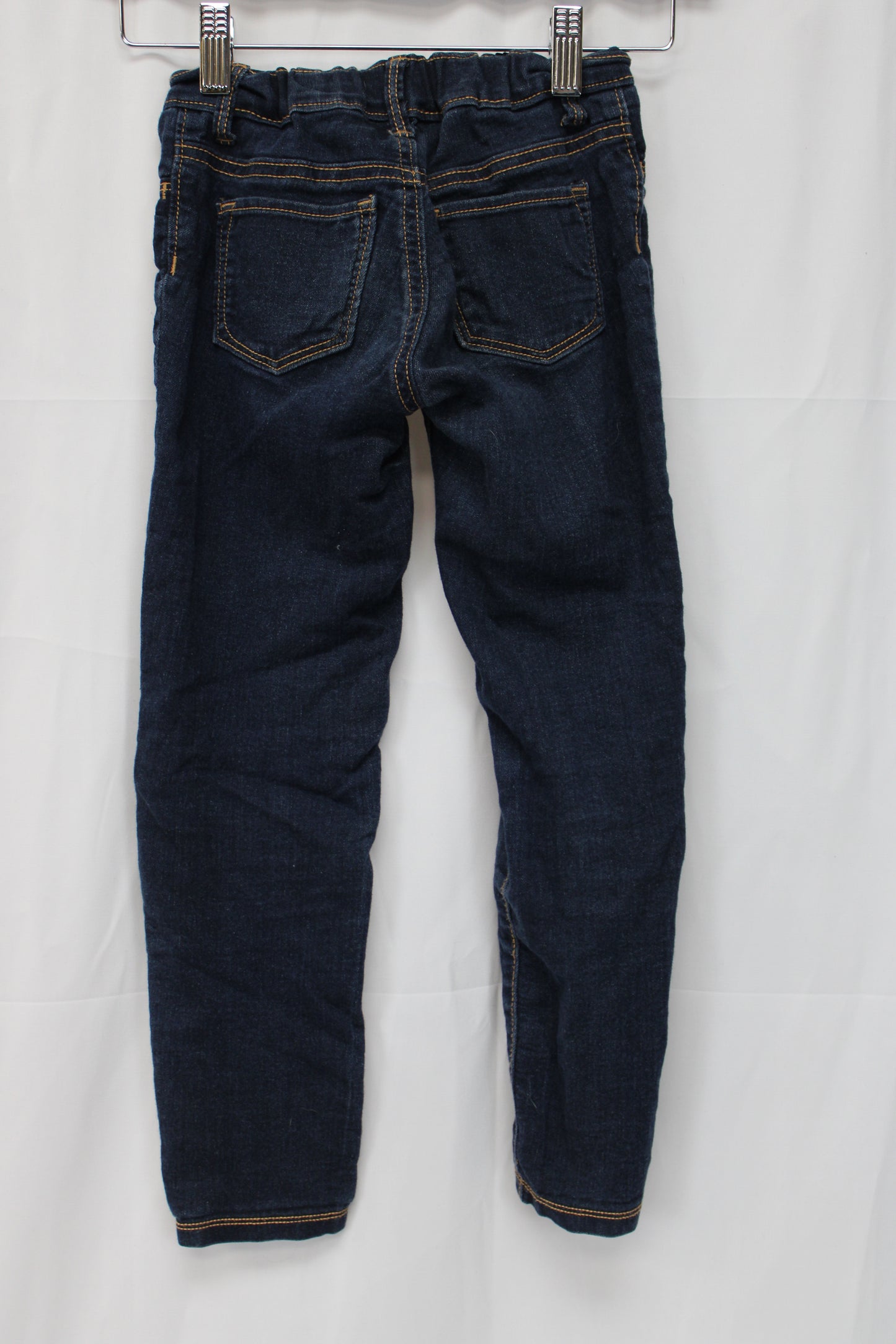 Old Navy elastic waist Rockstar Jeggings, dark wash, Girl's 7